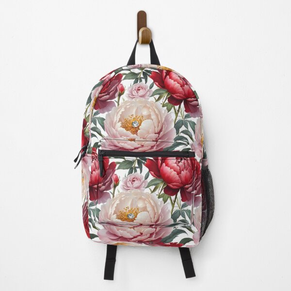 Item preview, Red and White Peonies Floral Seamless Pattern designed and sold by Leylita Design.