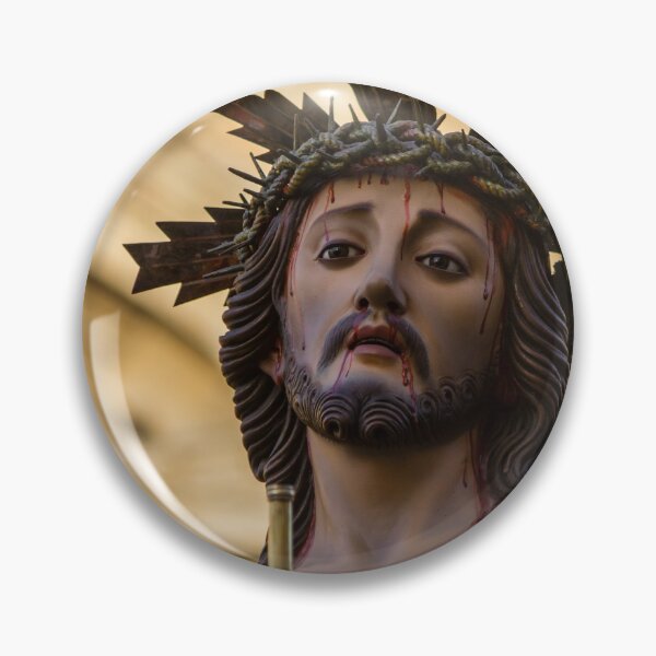 Artikelvorschau, Jesus-Christus-Statue mit Dornenkrone und blutigen Wunden in religiöser Prozession entworfen und verkauft von Nmallia.