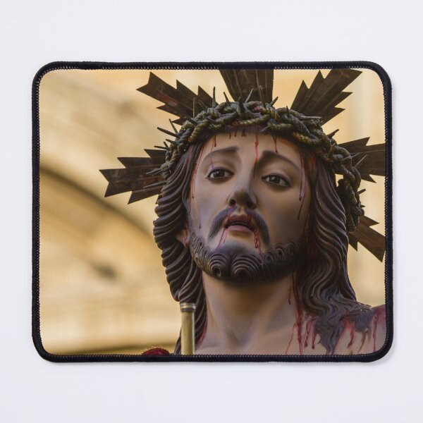 Item preview, Jesus Christ Statue With Crown Of Thorns And Blood Wounds In Religious Procession designed and sold by Nmallia.