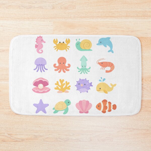 Item preview, Cute Kawaii Sea Friends – Pastel Ocean Life Graphic designed and sold by FatmaElhofy.