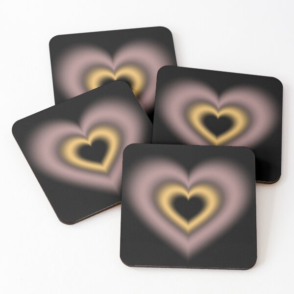 Item preview, Coffee and light orange blurry hearts designed and sold by serenebookworm.