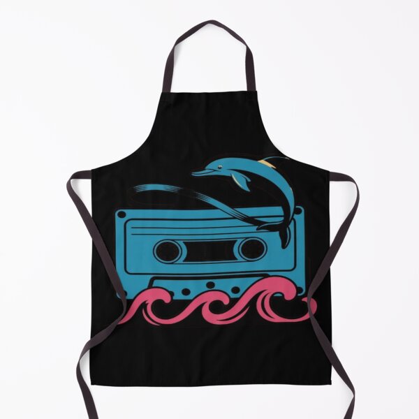 Item preview, Retro Cassette Tape with Dolphin and Waves designed and sold by DailySparks.
