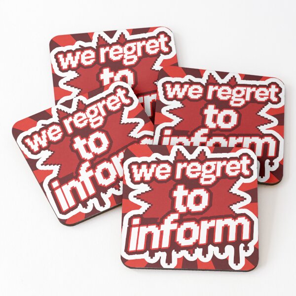 Item preview, We Regret To Inform - Pixel Art Meme designed and sold by PictorialWhimsy.
