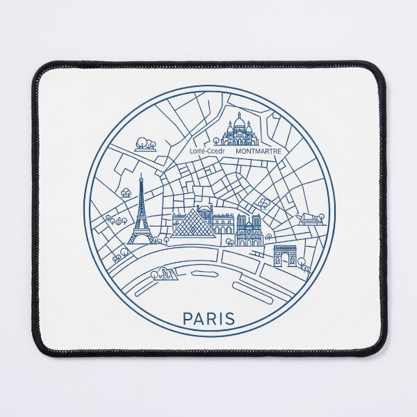 Item preview, Paris City Map and Landmarks Stamp Sticker designed and sold by aivibesfunny.
