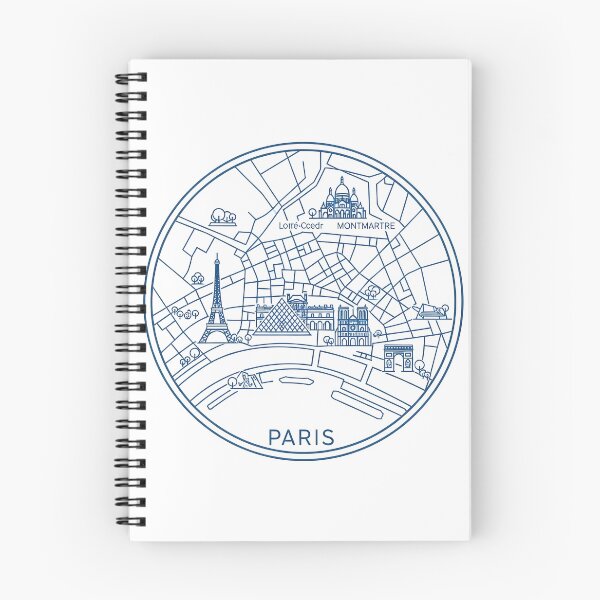 Item preview, Paris City Map and Landmarks Stamp Sticker designed and sold by aivibesfunny.
