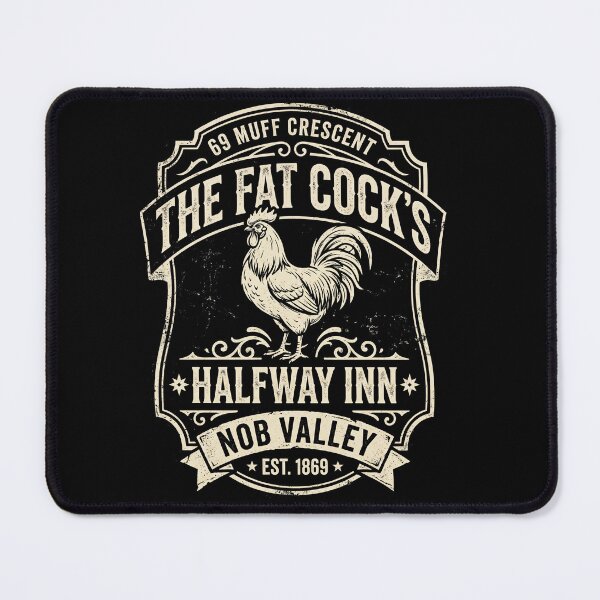Item preview, Fat Cock’s Halfway Inn Vintage Rooster Parody designed and sold by ArcaneArtistry.