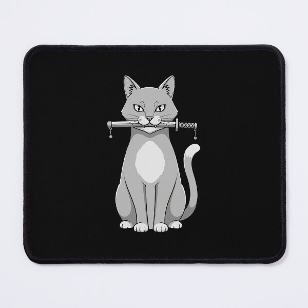 Item preview, Samurai Cat with Sword Cartoon Design designed and sold by Junglenimals.