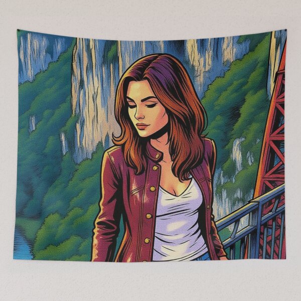 Item preview, Lederbraun Aussichtspunkt im Tal designed and sold by pjd94.
