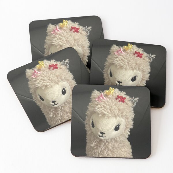 Item preview, Beige llama toy with colored hairpins designed and sold by alionakaluta.