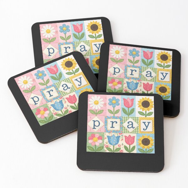 Item preview, Pray Floral Patchwork Garden Faith Art designed and sold by margamPagenberg.