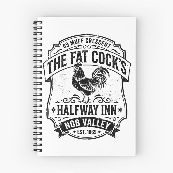 Item preview, The Fat Cock’s Halfway Inn Vintage Rooster Parody designed and sold by ArcaneArtistry.