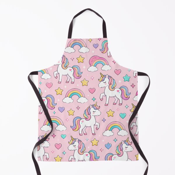 Item preview, Cute Kawaii Unicorn and Rainbow Pattern on Pink Background designed and sold by RushVibeWear.