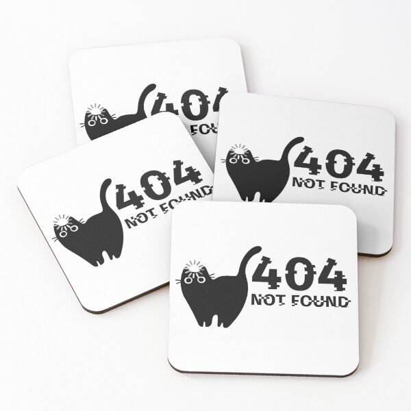 Item preview, 404 Not Found Black Cat Sticker Quote Funny  designed and sold by M00dy Sakshi Co..