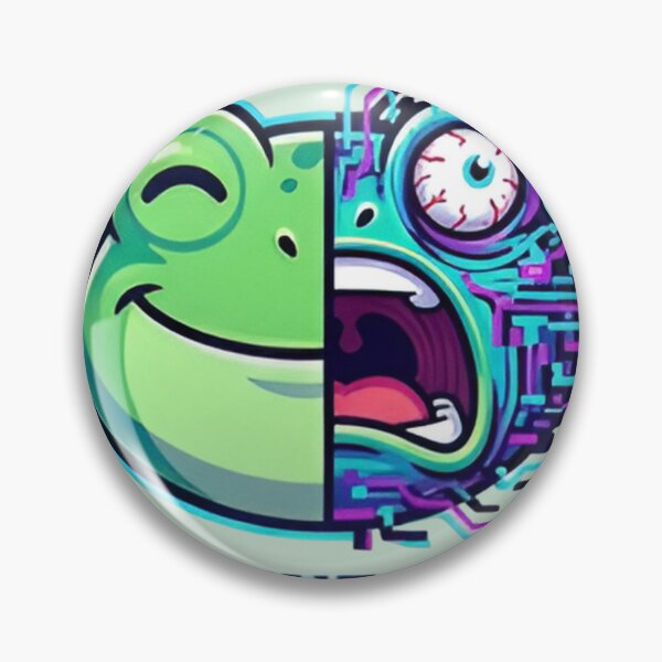 Item preview, “I’m Fine Haha” Frog Meme Shirt – Funny Anxiety Frog Split Face Emotional Chaos Tee designed and sold by ZyxDes.