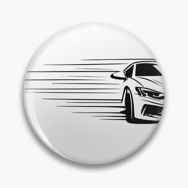 Item preview, Bold, high-contrast line art of a car racing forward with sweeping streaks to convey rapid motion. Ideal for topics on speed, transportation designed and sold by Dejbar.