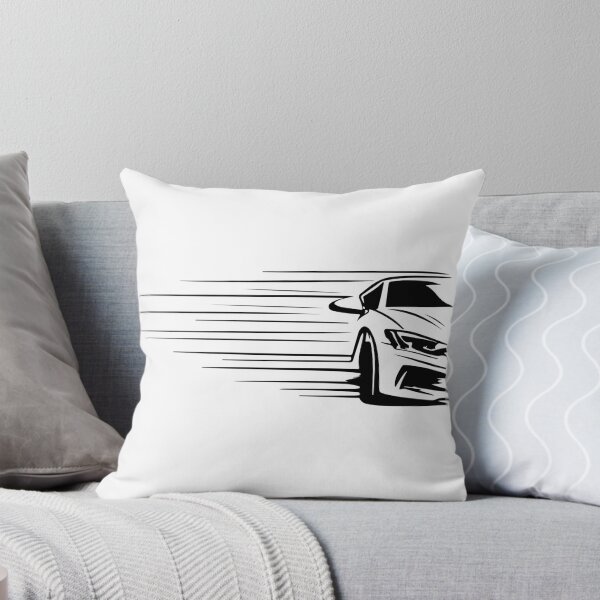 Item preview, Bold, high-contrast line art of a car racing forward with sweeping streaks to convey rapid motion. Ideal for topics on speed, transportation designed and sold by Dejbar.