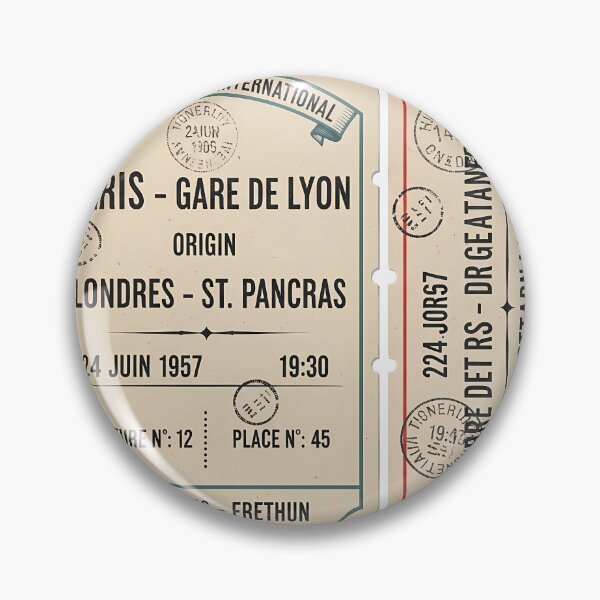 Item preview, Paris Gare de Lyon Vintage Train Ticket Sticker designed and sold by aivibesfunny.