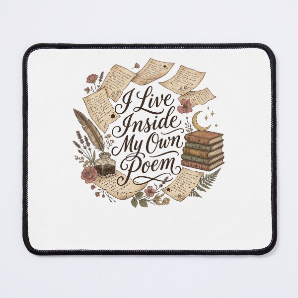 Item preview, I Live Inside My Own Poem Poetcore Aesthetic Book Lover T-Shirt designed and sold by Egyptian king ⭐⭐⭐⭐⭐.