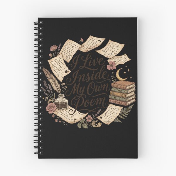 Item preview, I Live Inside My Own Poem Poetcore Aesthetic Book Lover T-Shirt designed and sold by Egyptian king ⭐⭐⭐⭐⭐.