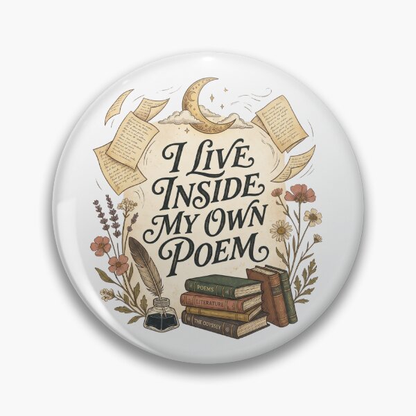 Item preview, I Live Inside My Own Poem Poetcore Aesthetic Book Lover T-Shirt designed and sold by Egyptian king ⭐⭐⭐⭐⭐.