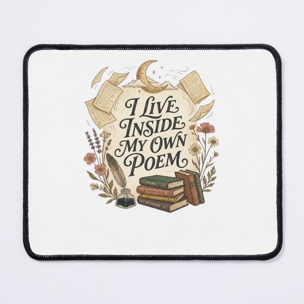 Item preview, I Live Inside My Own Poem Poetcore Aesthetic Book Lover T-Shirt designed and sold by Egyptian king ⭐⭐⭐⭐⭐.