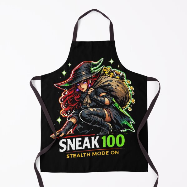 Item preview, Sneak 100 Stealth Rogue Girl Funny Gaming Meme designed and sold by KnitOfShadoF.