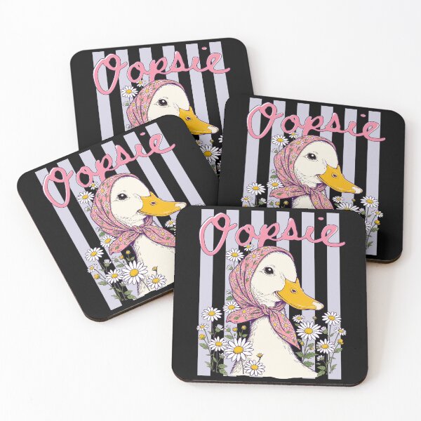Item preview, Vintage Floral Goose Oopsie Cute Bird Art designed and sold by margamPagenberg.