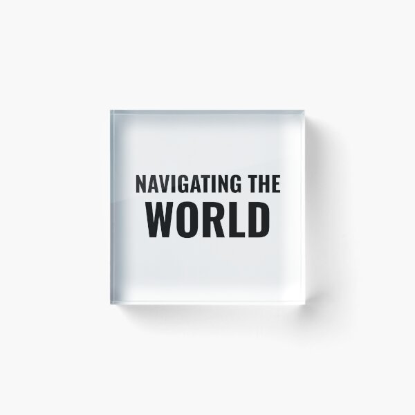 Item preview, Navigating the World (Black) designed and sold by ShipCrewNation.