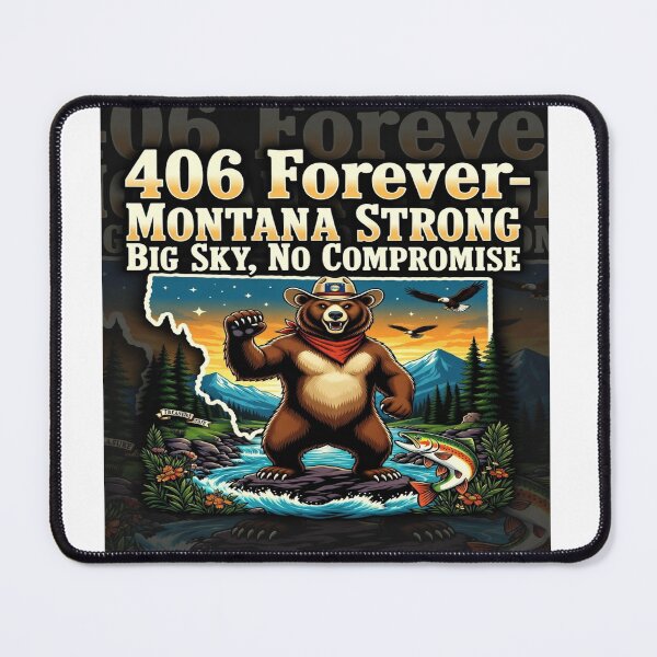 Item preview, 406 Montana Strong Forever Shirt | Big Sky Country Bear Graphic Tee | Montana Pride Western Outdoor Design designed and sold by Sushikidsntod.