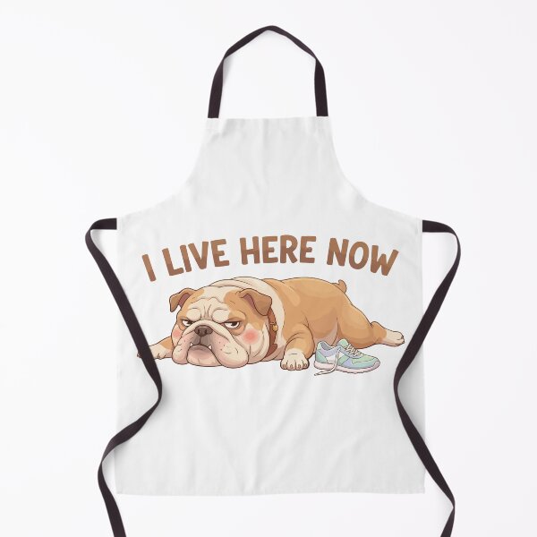 Item preview, I Live Here Now Stubborn English Bulldog designed and sold by Petzzz.