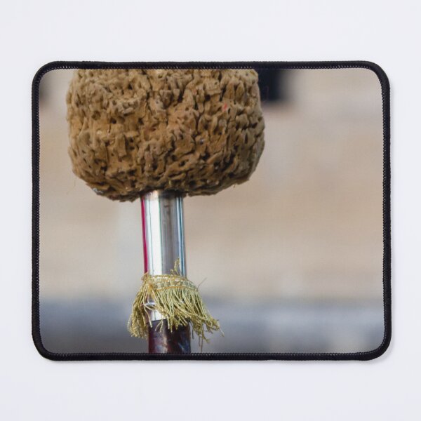 Item preview, Ceremonial Mace With Woven Pom Pom Top And Gold Fringe On Wooden Staff designed and sold by Nmallia.