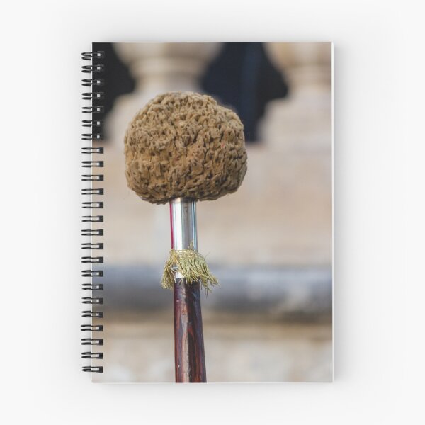 Item preview, Ceremonial Mace With Woven Pom Pom Top And Gold Fringe On Wooden Staff designed and sold by Nmallia.