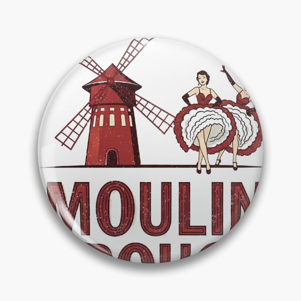 Item preview, Moulin Rouge Vintage Red Windmill Sticker designed and sold by aivibesfunny.