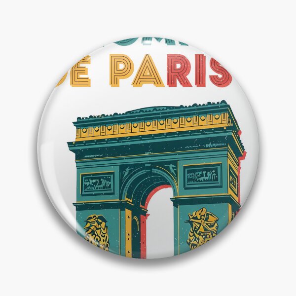 Item preview, Arc de Triomphe Retro Graphic Landmark Sticker designed and sold by aivibesfunny.