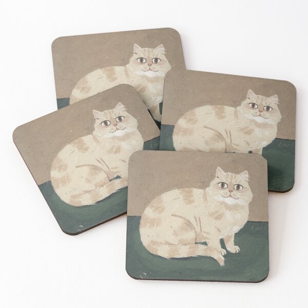 Item preview, Disappointed Cat Portrait - Folk Art Humor designed and sold by PictorialWhimsy.
