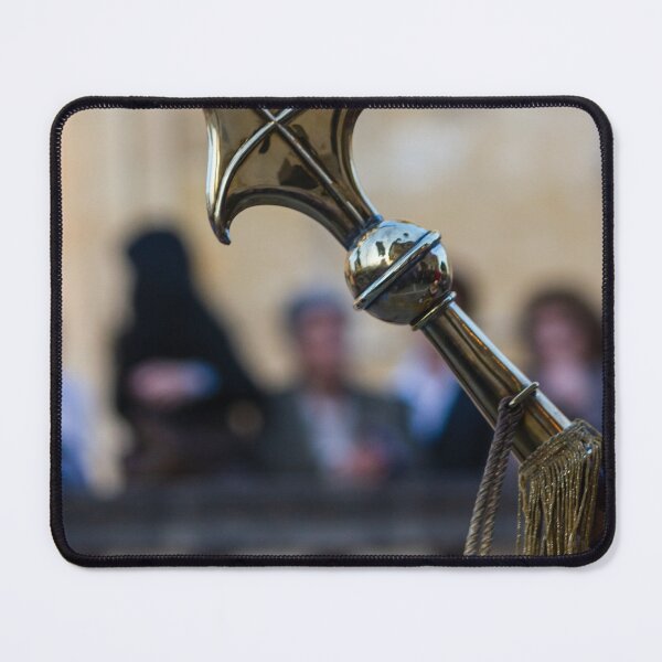 Item preview, Brass Ceremonial Staff With Tassel Closeup During Public Procession Or Formal Ceremony designed and sold by Nmallia.