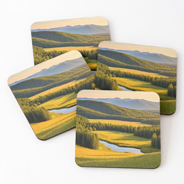Item preview, Bieszczady Mountains Landscape – Golden Valley Sunrise Poland designed and sold by LONE SPIRIT CO..