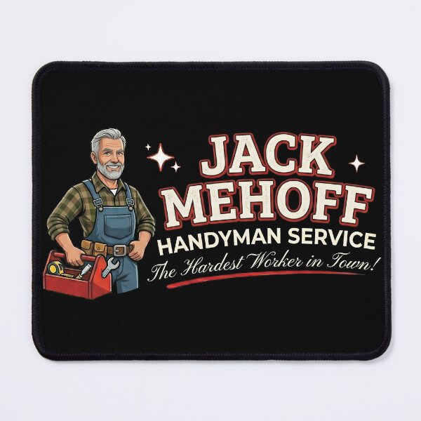 Item preview, Jack Mehoff Handyman Vintage Hard Worker Humor designed and sold by ArcaneArtistry.