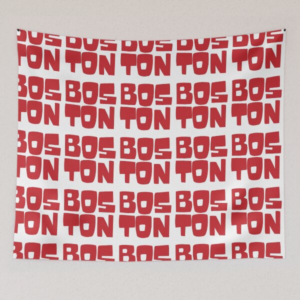 Item preview, Boston university Massachusetts Pride typography designed and sold by CoastalPrintsbyLucy.