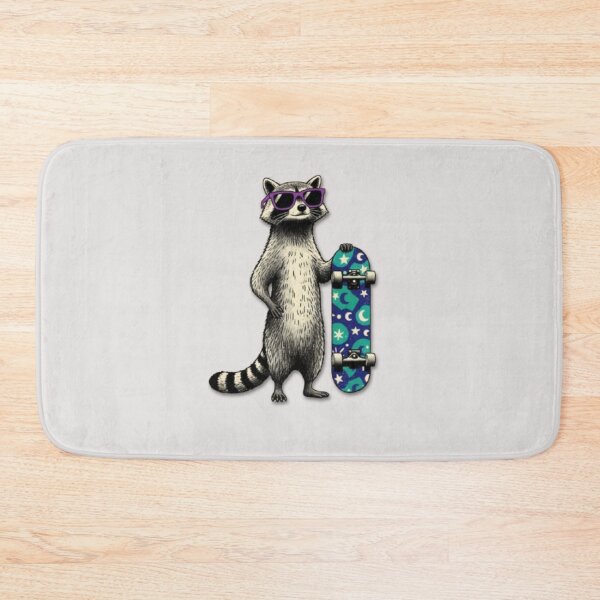 Item preview, Skateboarding Raccoon designed and sold by Aise06.