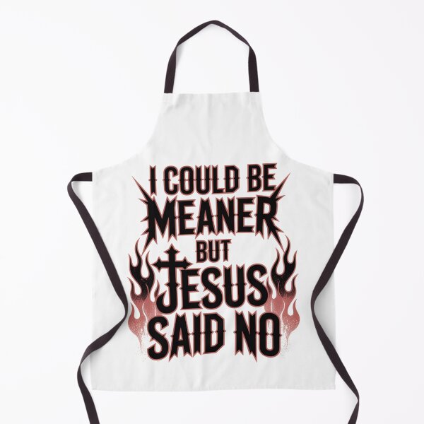 Item preview, I Could Be Meaner But Jesus Said No – Bold Rock Dark Christian T-Shirt V3 designed and sold by DarylWelsh2024.