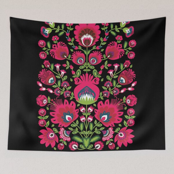 Item preview, Pink and maroon folklore Wycinanki designed and sold by FK-UK.