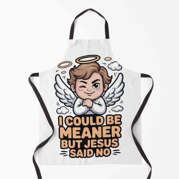 Item preview, I Could Be Meaner But Jesus Said No – Cute Angel Kawaii Christian T-Shirt V2 designed and sold by DarylWelsh2024.