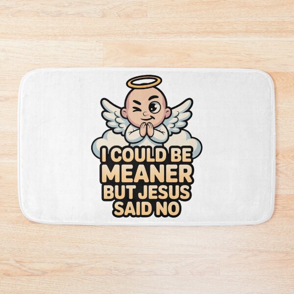 Item preview, I Could Be Meaner But Jesus Said No – Cute Angel Kawaii Christian T-Shirt V3 designed and sold by DarylWelsh2024.