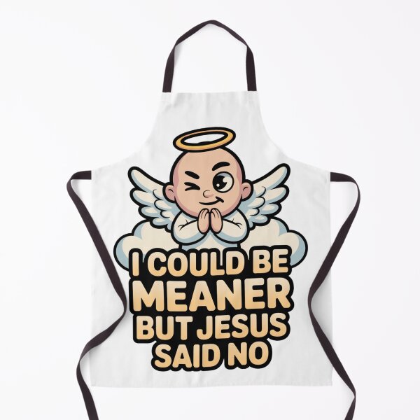 Item preview, I Could Be Meaner But Jesus Said No – Cute Angel Kawaii Christian T-Shirt V3 designed and sold by DarylWelsh2024.