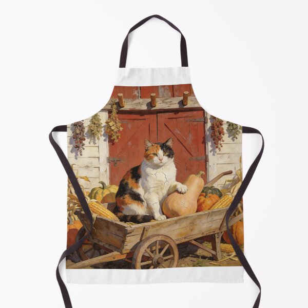 Item preview, Harvest Cat Folk Art - Primitive Autumn Portrait designed and sold by PictorialWhimsy.