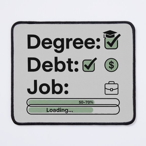 Item preview, Degree Debt Job Loading Funny Graduation Design Class of 2026 Student Debt Humor Grad Gift designed and sold by Im-Ara.