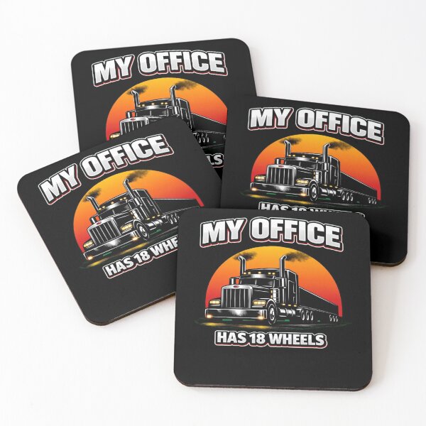 Item preview, My Office Has 18 Wheels Truck Driver Shirt Trucker Lifestyle Tee designed and sold by Timeless Junction.
