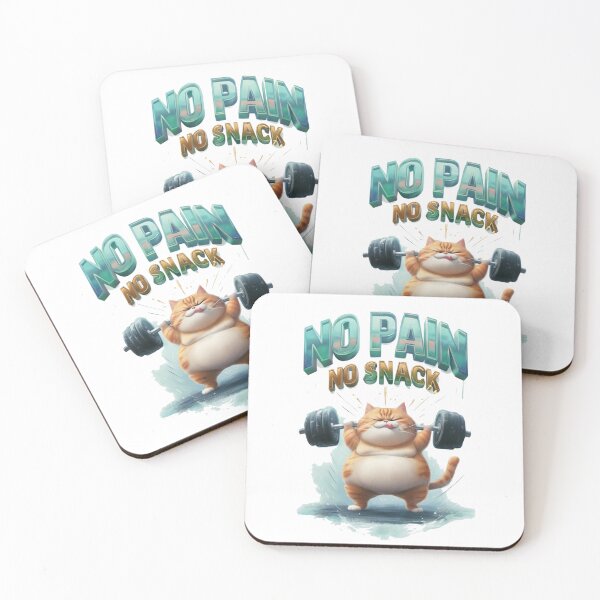Item preview,  No Pain No Snack - Funny Weightlifting Cat designed and sold by A-M-G-Shop.