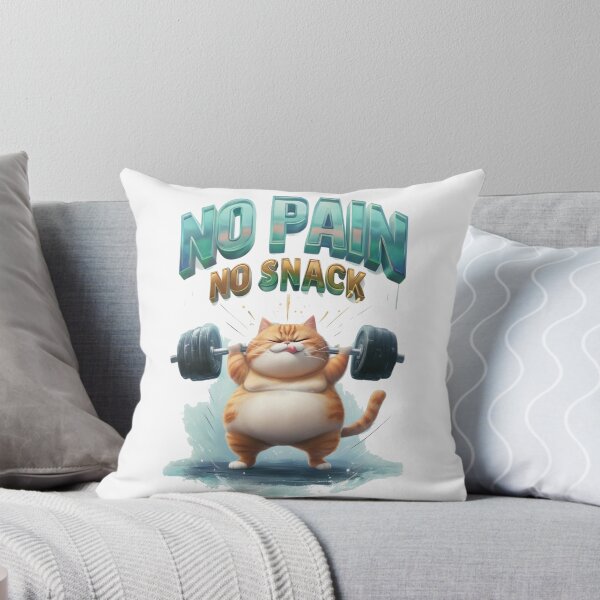 Item preview,  No Pain No Snack - Funny Weightlifting Cat designed and sold by A-M-G-Shop.